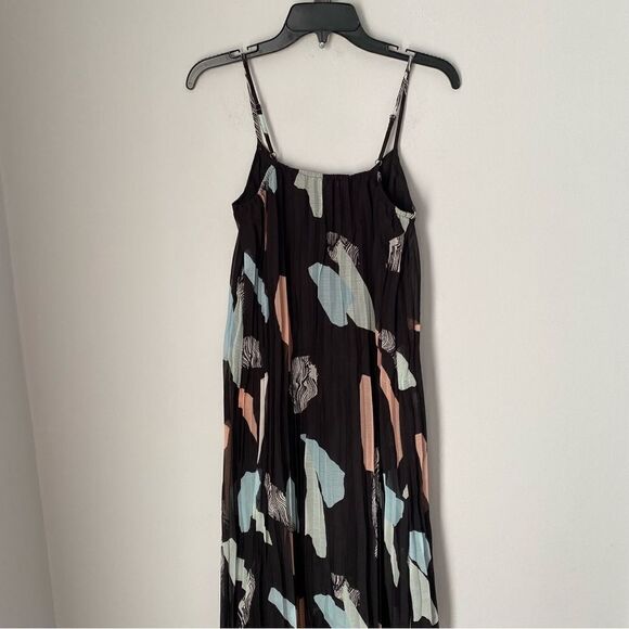 Bar 3 Women’s Pleated Contrast Midi Banana Strap Slip Dress S - Picture 3 of 4